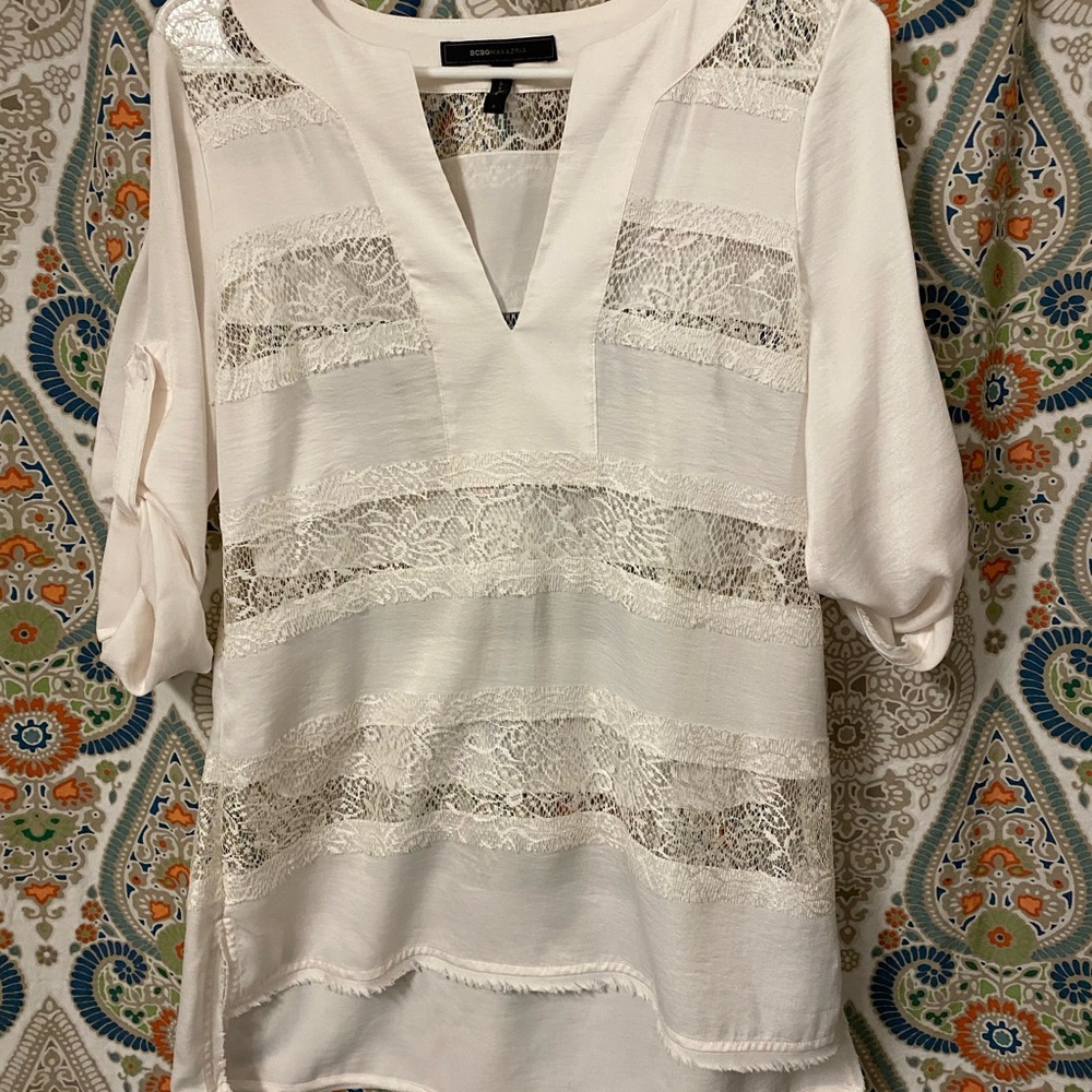 Women's Cream Lace Blouse